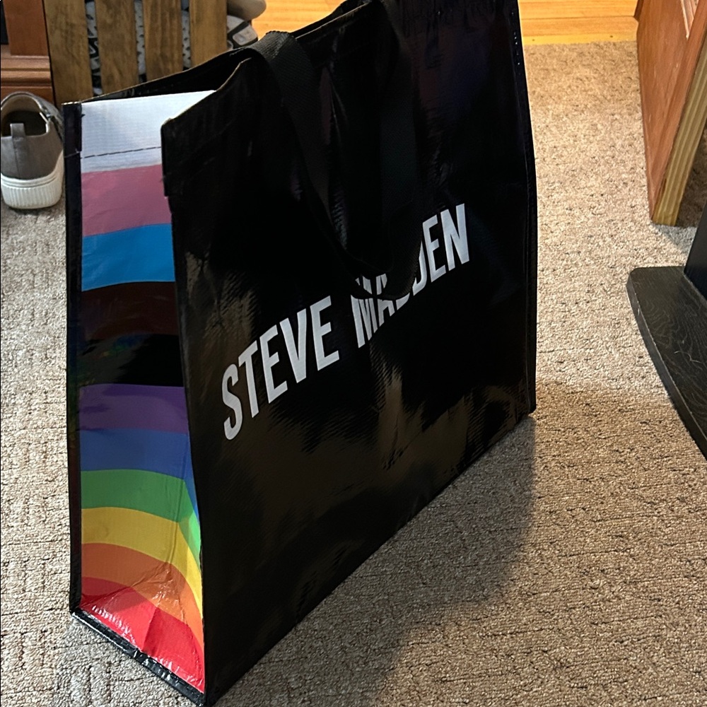 LIMITED EDITION PRIDE Steve Madden Black Shopper Tote